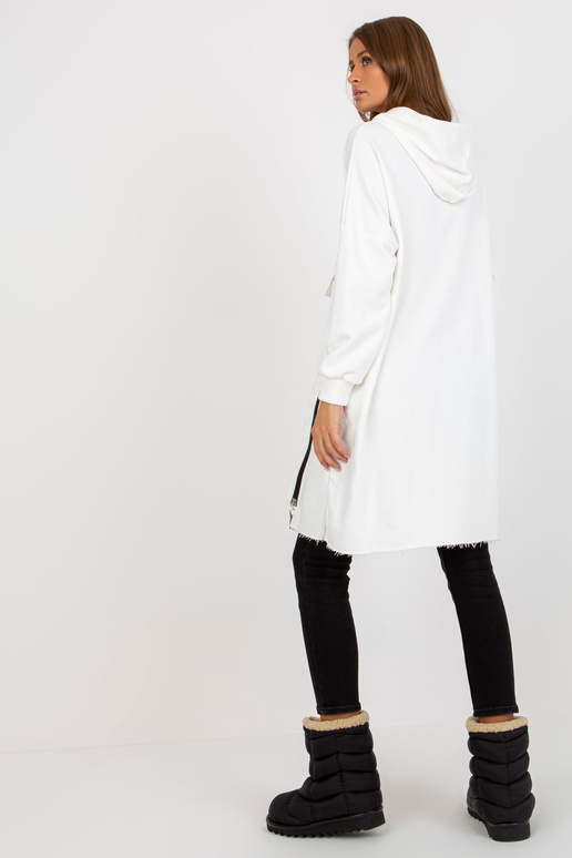 Ecru langes Oversize mikina s Kapuze... Ecru langes Oversize mikina s Kapuze...