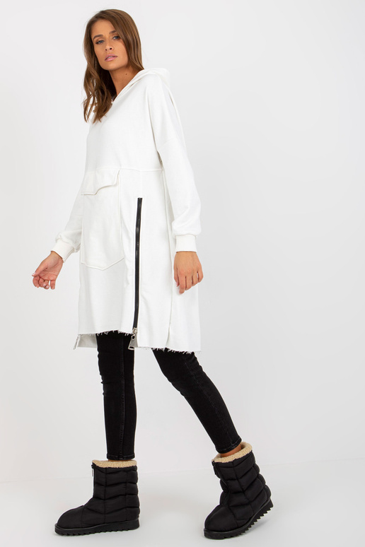 Ecru langes Oversize mikina s Kapuze... Ecru langes Oversize mikina s Kapuze...