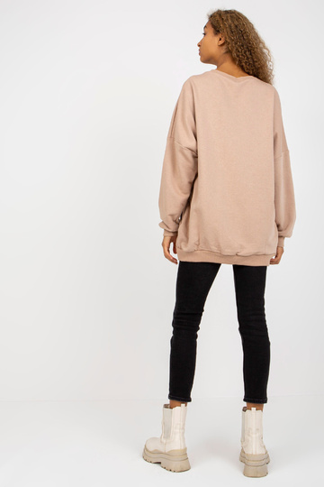 Béžová volná mikina s...