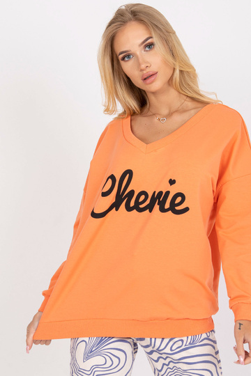 Oranžovo-černá mikina s...