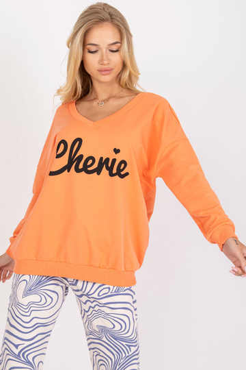 Oranžovo-černá mikina s... 2