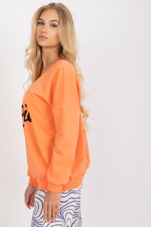 Oranžovo-černá mikina s dlouhým rukávem