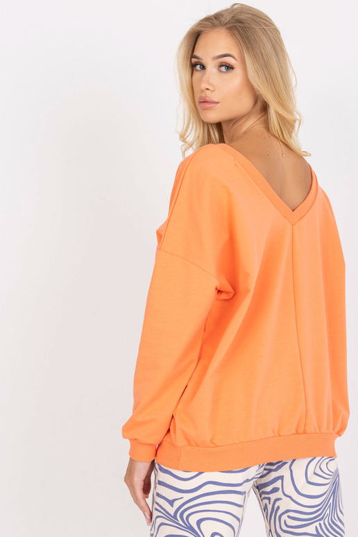 Oranžovo-černá mikina s dlouhým rukávem