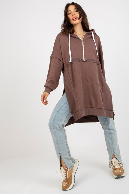 Oversize-dlouhá mikina Braunes s...