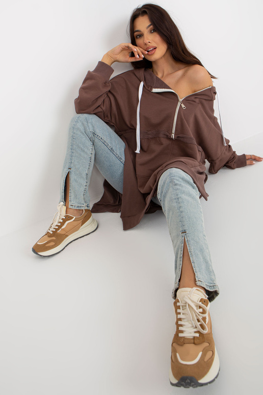 Oversize-dlouhá mikina Braunes s...