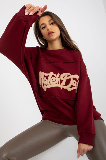 Burgunderfarbenes mikina... 2