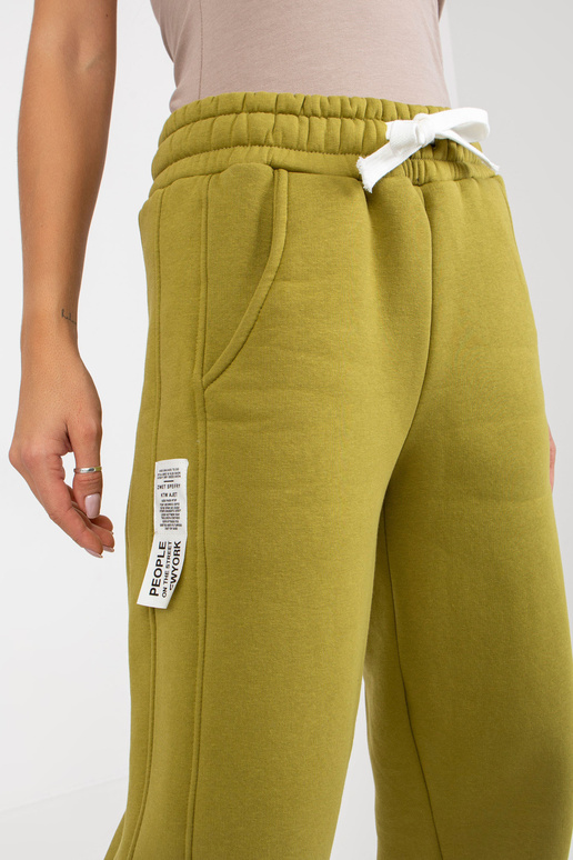 Olivgrüne, lockere Jogginghose mit...