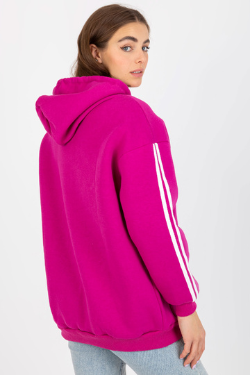 Bavlněná fuchsiová mikina s...