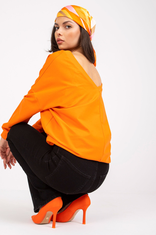 Oranžovo-černá tepláková tunka s... Oranžovo-černá tepláková tunka s...