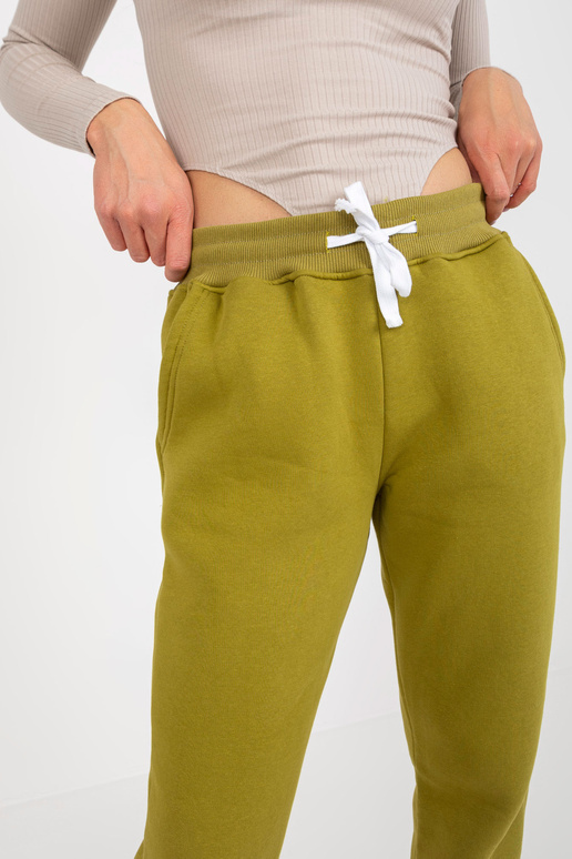 Základní tepláky z olivové bavlny Základní tepláky z olivové bavlny