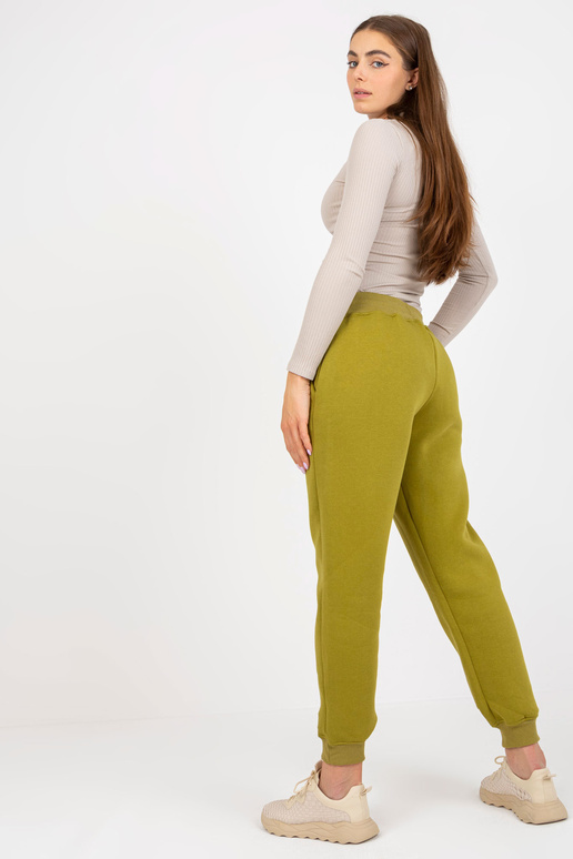 Základní tepláky z olivové bavlny Základní tepláky z olivové bavlny