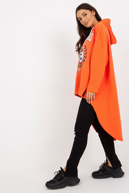 Oranžová mikina s kapucí Damen s...