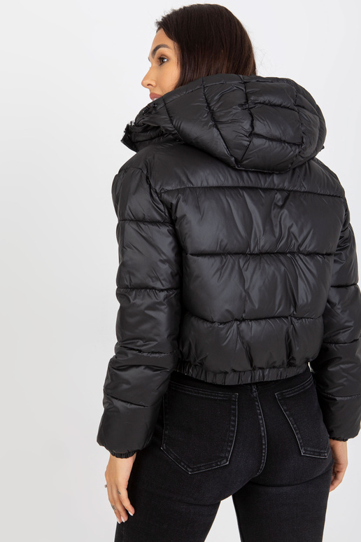 Schwarze doppelseitige Zebra-Steppjacke