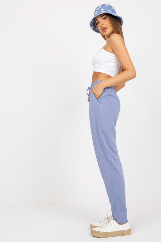 Světle modré látkové kalhoty s...