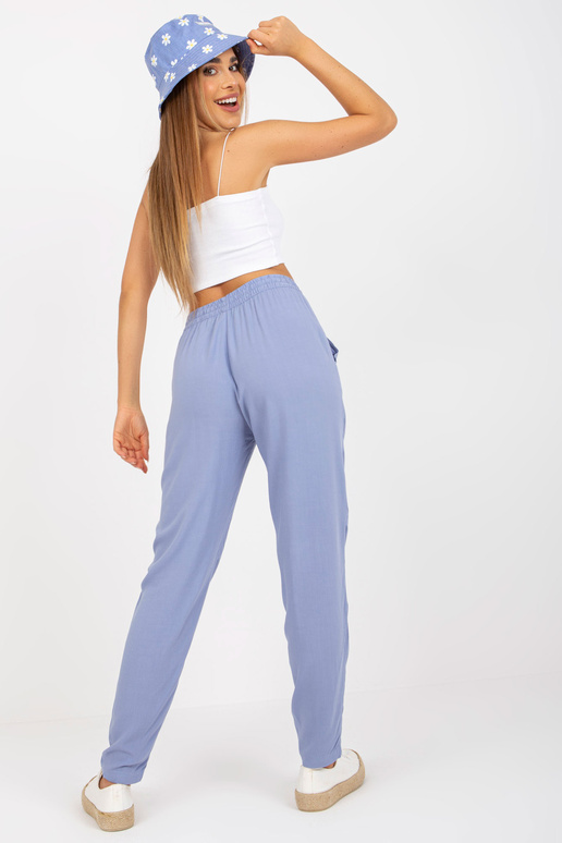 Světle modré látkové kalhoty s...