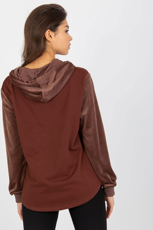 Hnědá dámská mikina cardigan s...