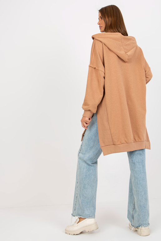 Oversize mikina Kamelfarbenes s...