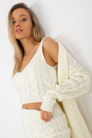 Ecru třídílný pletený... 2