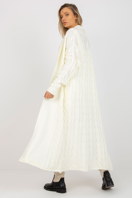 Ecru třídílný pletený komplet s topem...