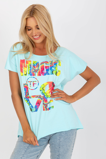 Světle modrá halenka s...