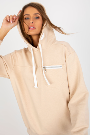 Mikina Hellbeiges s Kapuze...