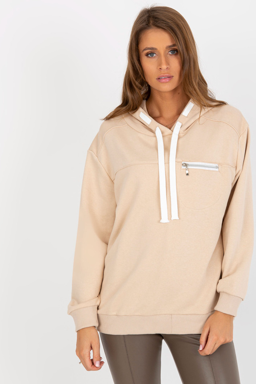 Mikina Hellbeiges s Kapuze a Tasche Mikina Hellbeiges s Kapuze a Tasche