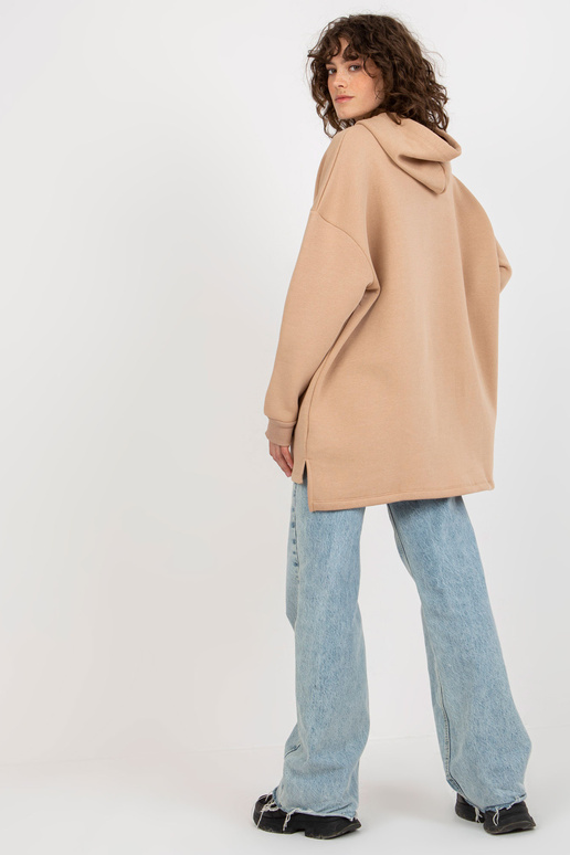 Velbloudí oversize dlouhá mikina s...