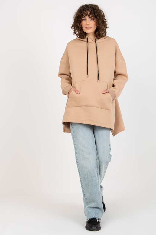 Velbloudí oversize dlouhá mikina s...