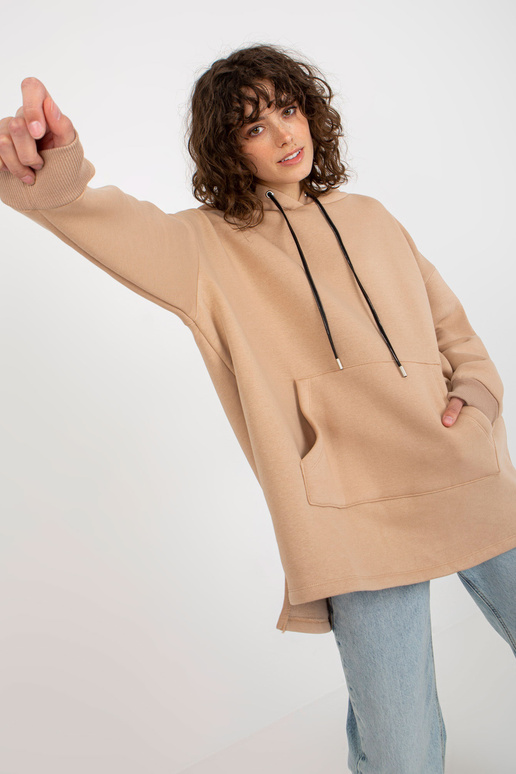 Velbloudí oversize dlouhá mikina s...