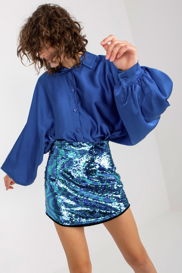 Tmavě modrá dámská košile s... 2