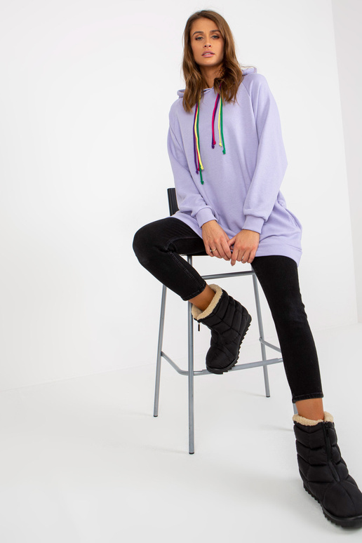 Mikina Hellviolettes langes s kapucí...