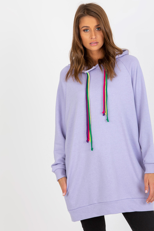Mikina Hellviolettes langes s kapucí...