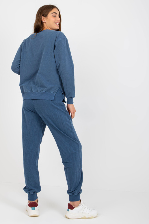 Tmavě modrá volná ležérní sada s...