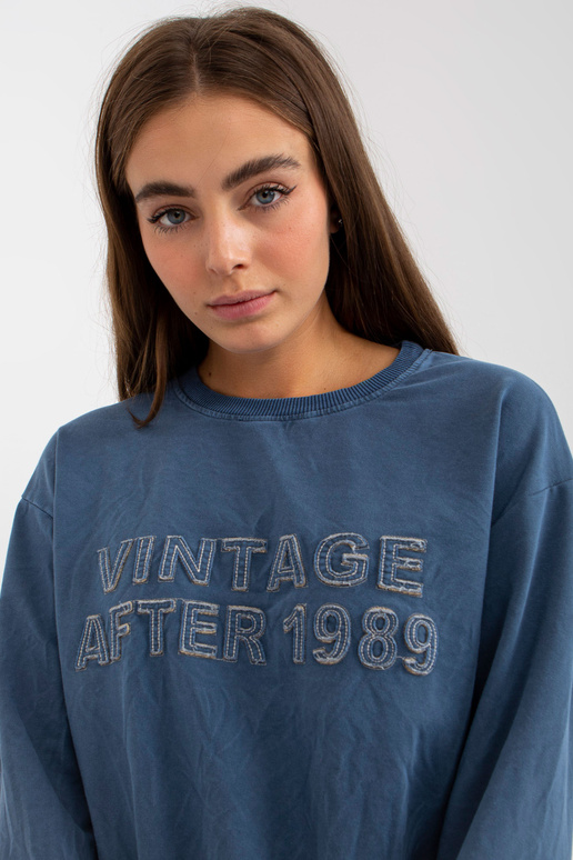 Tmavě modrá volná ležérní sada s...