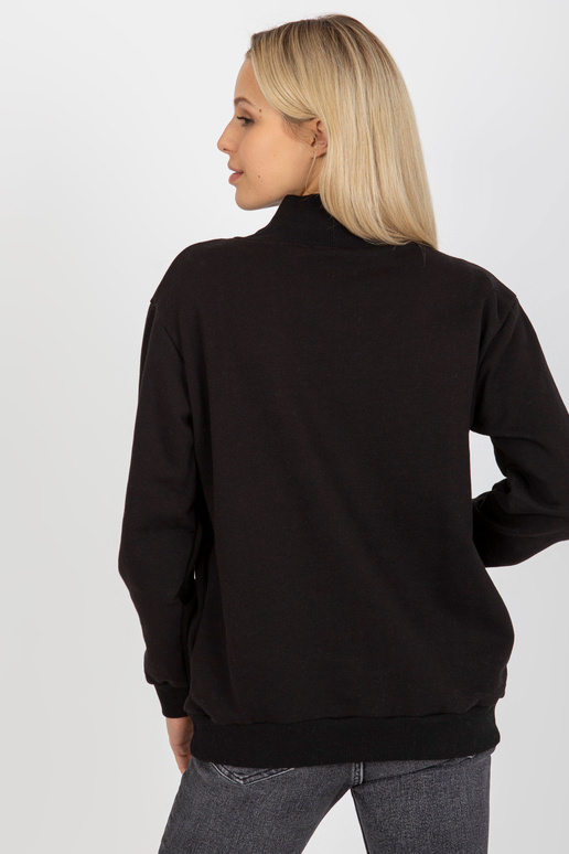 Černá mikina bez kapuce s...