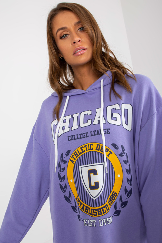 Mikina s kapucí Hellvioletter langer...