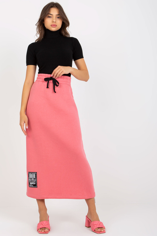 Coral midi mikinová sukně se zavazováním Coral midi mikinová sukně se zavazováním