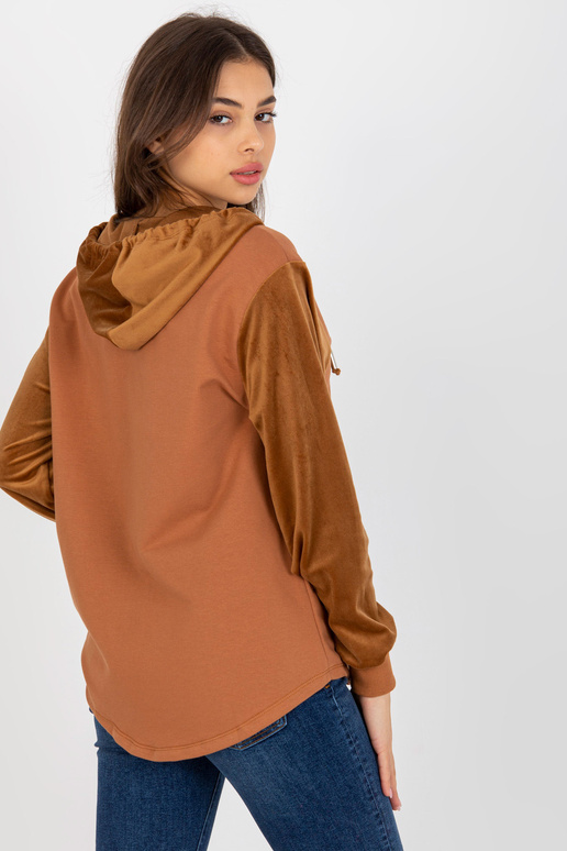 Světle hnědá kardiganová mikina s...