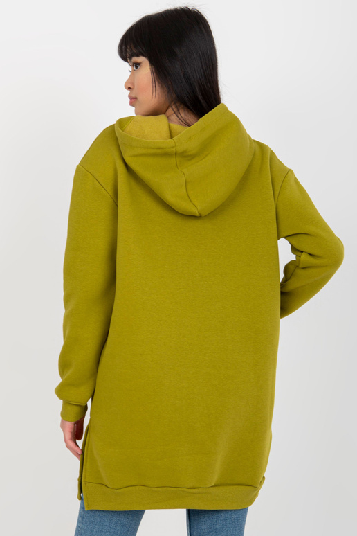 Olivová dlouhá mikina klokaní oversize Olivová dlouhá mikina klokaní oversize