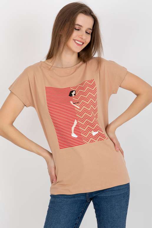 Dámské bavlněné tričko Camel s potiskem