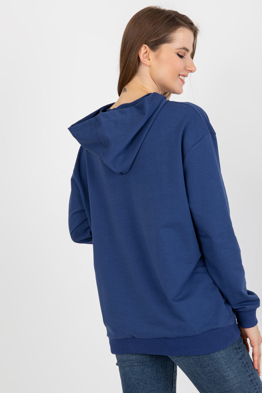 Tmavě modrá dámská mikina s plyšovým... Tmavě modrá dámská mikina s plyšovým...