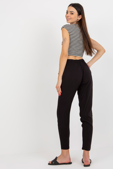 Černé letní kalhoty z...