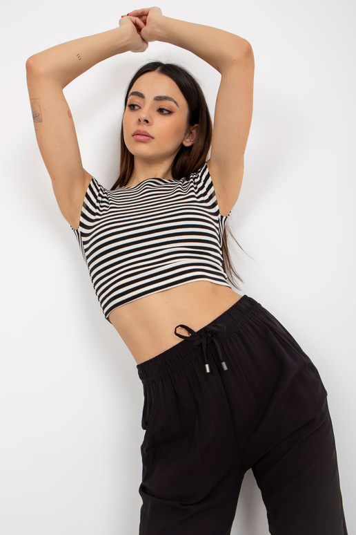 Černé letní kalhoty z viskózové látky...