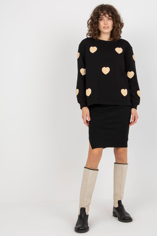 Černý ležérní set s oversize mikinou... Černý ležérní set s oversize mikinou...