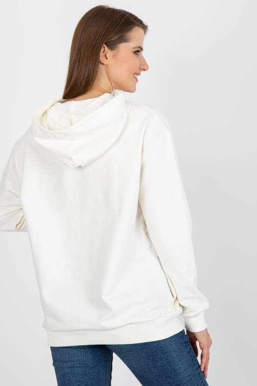 Ecru mikina s kapucí a plyšovým...