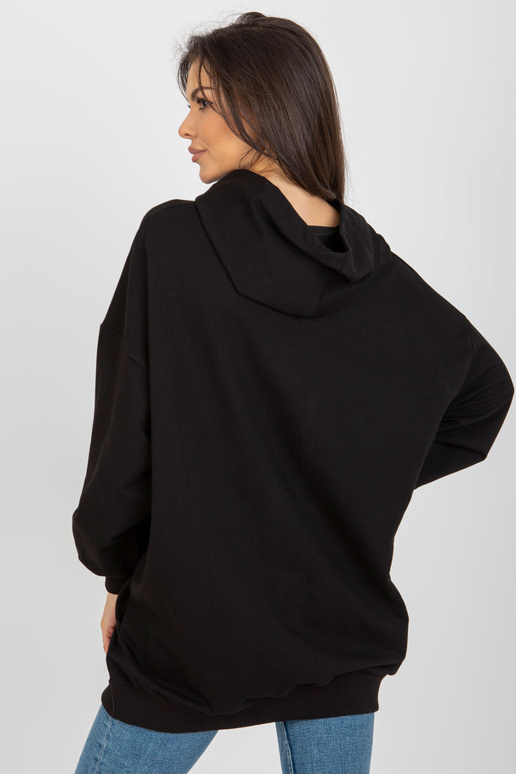 Černá mikina s potiskem a mikinou s...