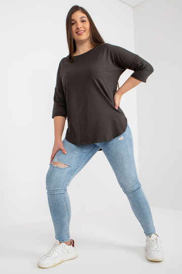 Khaki dlouhá halenka plus... 2