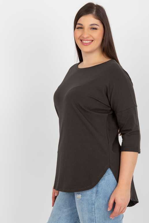 Khaki dlouhá halenka plus size basic... Khaki dlouhá halenka plus size basic...