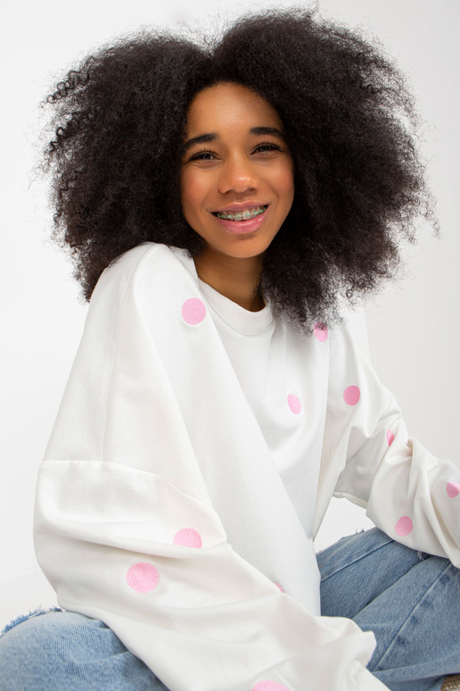 Ecru puntíkatá mikina s kapucí Ecru puntíkatá mikina s kapucí