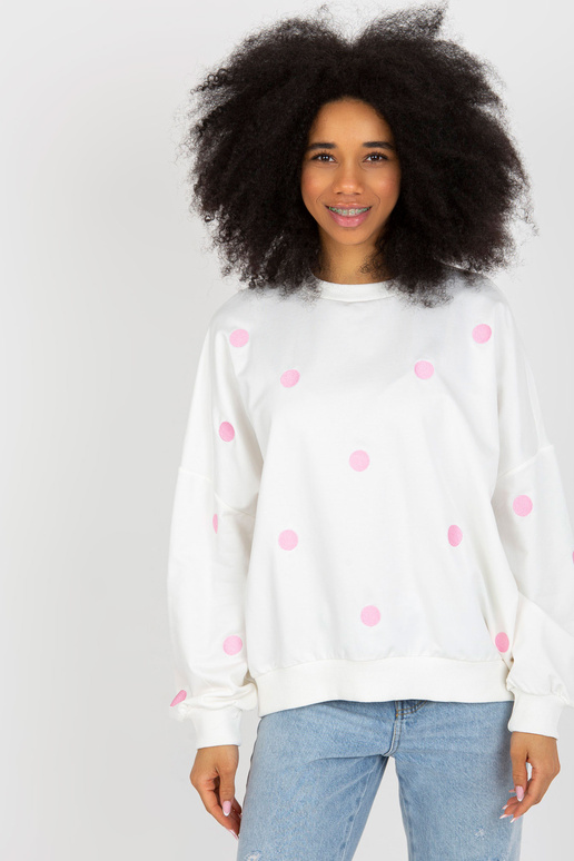 Ecru puntíkatá mikina s kapucí Ecru puntíkatá mikina s kapucí